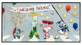 Welcome Friends, tableau pop art de MaxL en canettes recyclées et résine, vue de face