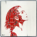 Winona, tableau pop art de MaxL en canettes recyclées et résine, vue de face